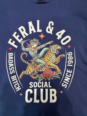 NWT Navy Feral & 40 Tee XXL